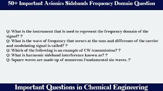 MCQ Questions Avionics Sidebands Frequency Domain with Answers