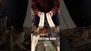 Jak rozłupać drewno na rozpałkę 🪓🪵 #przetrwanie #biwakowanie #bushcraft