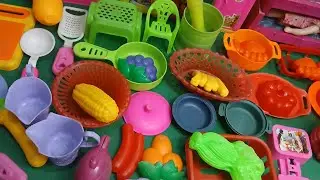 Satisfying with unboxing #colr full miniature barbie kitchen fruit fridge set toys #asmr #video 😍 