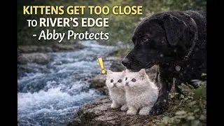 KITTENS GET TOO CLOSE TO RIVER'S EDGE - Abby Protects