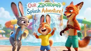 Zootopia Water Park Day 🐰🦊 | Judy, Nick & Baby Finn Enjoy the Sweetest Family Adventure! 💕💦