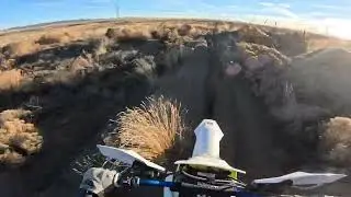 December 13 south east Idaho. First ride on 2024 FC450. Beautiful day #dirtbikeride #desertriders 