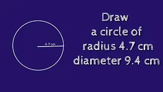 How to draw a circle of radius 4.7 cm using compass. shsirclasses.