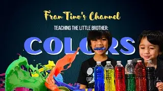 Teaching Little Brother Secondary Colors; Mixing Primary Colors; Fun and Easy Experiment with Colors