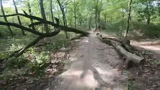 Log ride and jump at Swope Park MTB trail