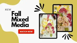 Mixed media autumn embellishments |banner shape tag |Easy tutorial |