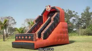 Tobogã Inflável Gigante Premium Tigrão Master c/ motor Sugale Bivolt
