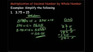 #24 Multiplication  Of Decimal Numbers by whole numbers and decimals