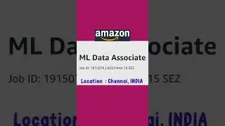 DATA ASSOCIATE Job Openings / FRESHERS / AMAZON, CHENNAI, INDIA. Feb 2022