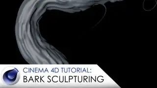 Cinema 4D tutorial sculpturing tree bark.