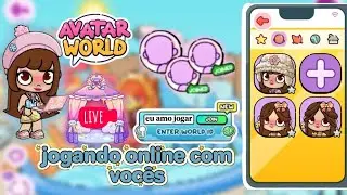 Dublagens de avatar word🥰 est&aacute; ao vivo! Jogando AVATAR WORLD 🥰 ONLINE! COM VCS ✨