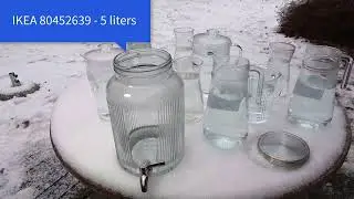 Water containers, mostly from IKEA