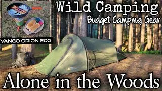 Дикий кемпинг в лесу, бюджетная палатка Vango Orion 200 | Братвурст на плите Titanium Hornet 2
