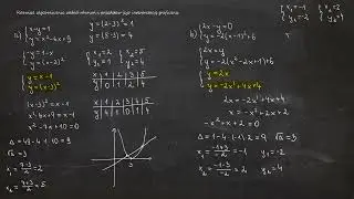 6.64. Rozwiąż algebraicznie układ równań i przedstaw jego interpretację graficzną.
