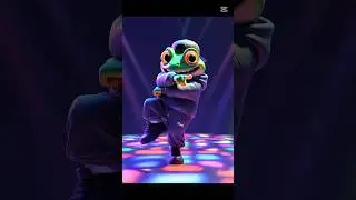 Hip-Hop King Frog 🔥🐸 #funny #fun #hiphop #funnyanimals #shorts #shortsfeed