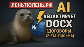 ЛеньТюлень.РФ: AI редактирует DOCX за секунды (договоры, счета, письма)