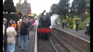 SR U Class 31806 departs Ropley ready to take the empty stock shuttle to Ropley Sidings