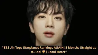 &laquo;Джин из BTS СНОВА возглавил рейтинг Starplanet! 8 месяцев подряд на первом месте среди айдолов 🌟...