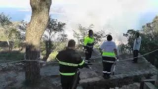 Incendio boschivo ad Anacapri (Isola di Capri) fra Cetrella e Monte Solaro