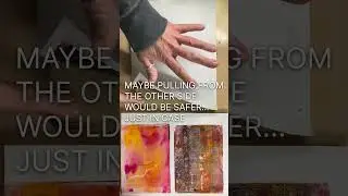 How to save a gel print that sticks to the gel plate and tears. Matte medium to the rescue.
