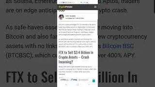 FTX to Sell $3.4 Billion In Crypto Assets &ndash; Crash Incoming? #cryptocurrency #sept13