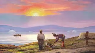 Greenland Fjord at Sunset | Inuit Life in Arctic Landscape | 2 Hours Nordic Art (4K)