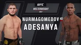 Khabib Nurmagomedov vs Israel Adesanya Fight Simulation - UFC 4
