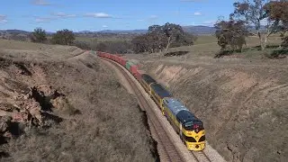 Australian streamliner diesel locomotive S317 with 44206 & G514 - West - August 2015