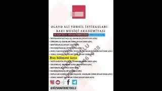 İkinci (əlavə) təhsil &uuml;&ccedil;&uuml;n universitetlər və ixtisaslar - Qeydiyyat: 0513461438