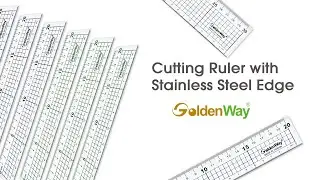 Cutting Ruler with Stainless Steel Edge #GA-CE020