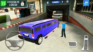 Mega Bus, Double Decker and Limousine Drive On Bus Station - Android Gameplay