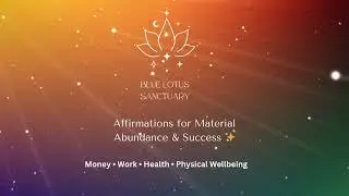 Affirmations for Material Abundance & Success ✨