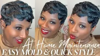 Easy Pixie Cut Mold After Washing + Easy No-Makeup Look 40+ | Step-by-Step Styling & Reveal