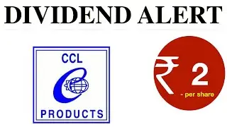 CCL PRODUCTS Dividend 2022 Alert  #shorts