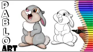 How to Draw Thumper from Bambi Disney's | Learn to Draw  step by step