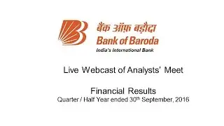 Live : Analysts' Meet - Financial Results : Quarter / Half Year Ended 30th September, 2016