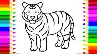 How to draw a tiger 🐅|| Easy tiger drawing step by step || Tiger drawing most simple ever ||#animals