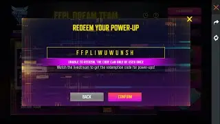 PROBLEM CODE / FFPL DREAM TEAM POWER-UP REDEMPTION CODE | DAY 5  | nitesh FF @niteshff #niteshff