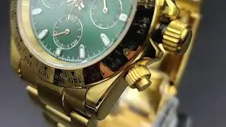 Seiko mod - (SOLD) JOHN MAYOR ROLEX STYLE gold SEITONA DAYTONA chronograph watch