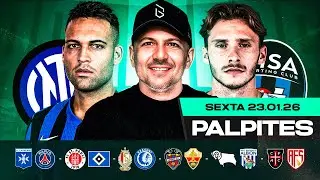 PALPITES DE FUTEBOL PARA 23 01 2026 (SEXTA-FEIRA) | Boleiros Tips