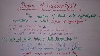 DEGREE OF HYDROLYSIS