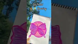 Oil Pastel Butterfly Drawing ✨#drawing#craft#viral #viralshort#shorts#oilpastel  #artandcraftcorner