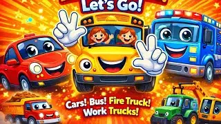 Hello Wheels! Let&rsquo;s Go 🚗🚍 | Vehicles Song for Kids | Baby Rhymes World #babyrhymes #kidsvideo