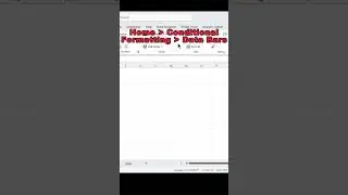 How to create Data Bar in Excel #excel #shorts
