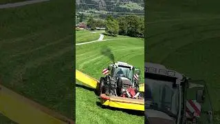 #m&auml;hen am hang #Silieren #mowing #silage #hay #grass #agriculture #landwirtschaft #fendt #p&ouml;ttinger