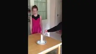 Science demonstration: hot air rises