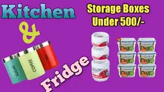 Space saving kitchen items|Fridge and kitchen storahe boxes|Tea,coffee sugar Boxes|Amazon Haul