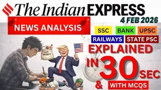 THE INDIAN EXPRESS ANALYSIS |4th Februray 2026 | Daily Current Affairs #ssc #statepsc #ssccgl #upsc