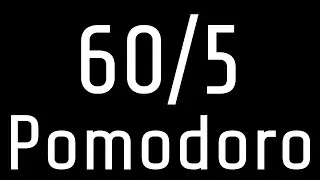 3.5-hour 1-Hour Focus Pomodoro Timer 💙 60 min Study + 5 min Break &times;3 | Black Screen | No Music