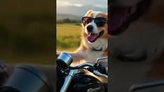 dog bike rider hai  #ai